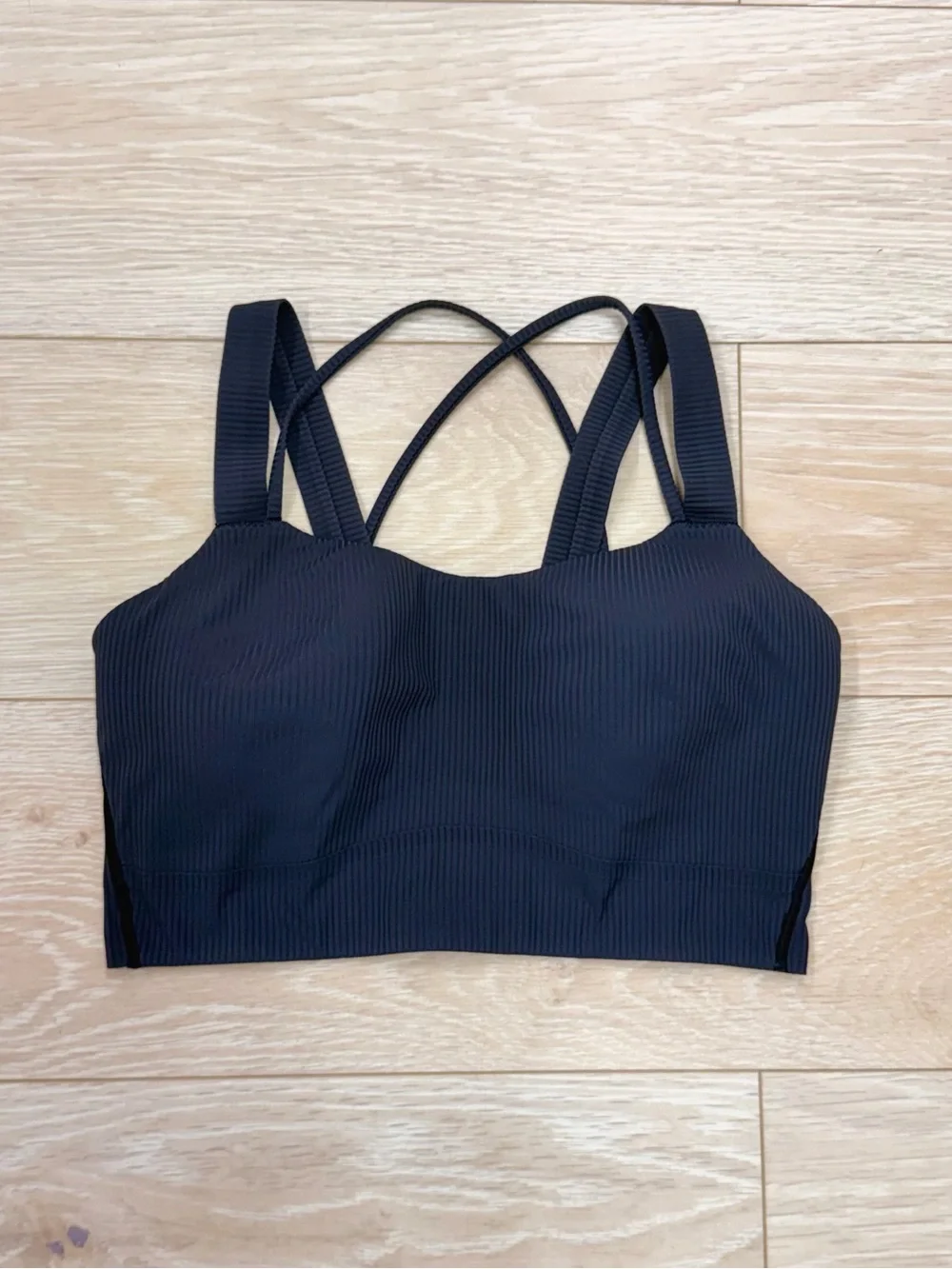 lululemon athletica charcoal Strappy Sports Bra - Supportive Cross-Back